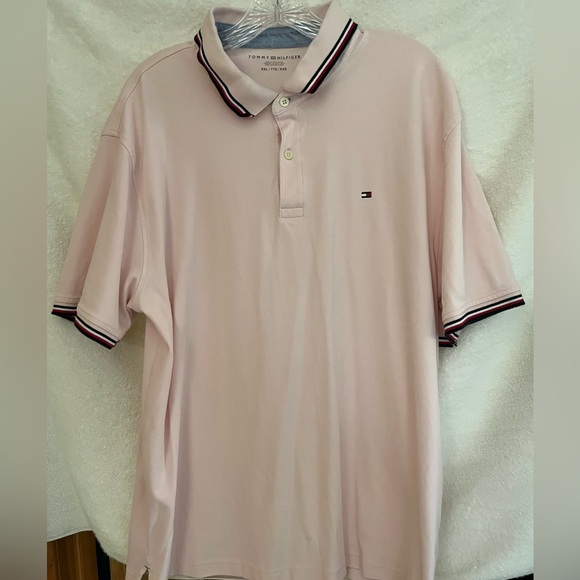 Tommy Hilfiger Polo Shirt XXL Excellent Condition light pink - Picture 3 of 10